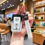 Fragrant Car Toyota Corolla Cross Key Case Zinc Alloy Standard M model gradient black and white single shell