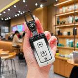 Fragrant Car Toyota Corolla Cross Key Case Zinc Alloy Standard M model gradient black and white single shell