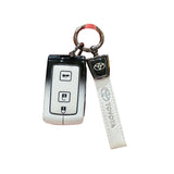Fragrant Car Toyota Corolla Cross Key Case Zinc Alloy Standard M style gradient black and white single bag + metal buckle