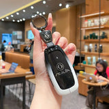 Fragrant Car Island Dongfeng Fengguang 580 Key Case Standard Option b: gradient black & white single bag + black leather cord clasp In Australia - Darrahopens