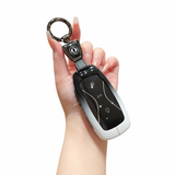 Fragrant Car Island Dongfeng Fengguang 580 Key Case Standard Option b: gradient black & white single bag + round buckle In Australia - Darrahopens