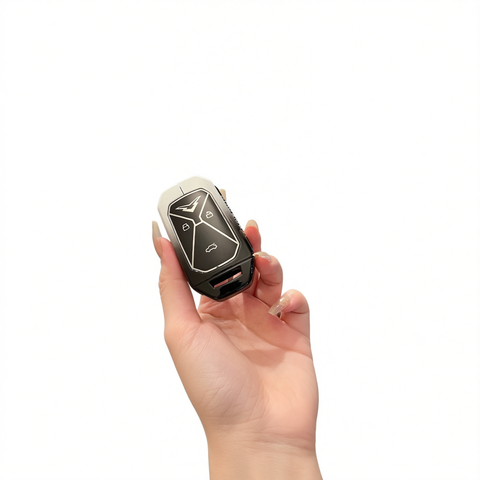 Kaiyi Kunlun Key Case Fragrant Car Island Zinc Alloy Standard Type a gradient black and white single shell In Australia - Darrahopens