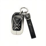 Kaiyi Kunlun Key Case Fragrant Car Island Zinc Alloy Standard Option a: gradient black & white single bag + black leather cord clasp In Australia - Darrahopens