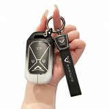 Kaiyi Kunlun Key Case Fragrant Car Island Zinc Alloy Standard Option b: gradient black & white single bag + black leather cord clasp In Australia - Darrahopens
