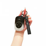 Kaiyi Kunlun Key Case Fragrant Car Island Zinc Alloy Standard C style gradient black and white single bag + black leather rope buckle In Australia - Darrahopens