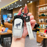 Fragrant car island Jiangling Liema Key Case 3 Button Standard 4-key gradient black and white single shell In Australia - Darrahopens