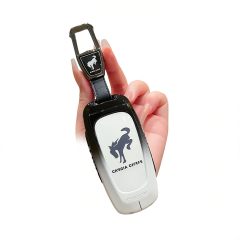 Fragrant car island Jiangling Liema Key Case 3 Button Standard 4-button gradient black and white single pack + metal buckle In Australia - Darrahopens