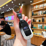 Subaru Key Cover Zinc Alloy Gradient Black White Standard Gradient black and white single bag + white leather rope buckle