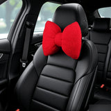 Car Headrest Pillow Artificial Plush Neck Support Red-plush-headrest In Australia - Darrahopens