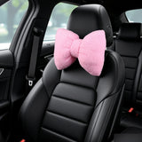 Car Headrest Pillow Artificial Plush Neck Support Pink-plush-headrest In Australia - Darrahopens