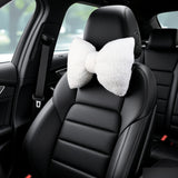 Car Headrest Pillow Artificial Plush Neck Support White-plush-headrest In Australia - Darrahopens