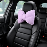 Car Headrest Pillow Artificial Plush Neck Support Purple-plush-headrest In Australia - Darrahopens