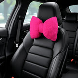 Car Headrest Pillow Artificial Plush Neck Support Rose red-plush-headrest In Australia - Darrahopens