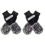 Cotton Dog Socks Striped Jacquard Pet Footwear Reflective velcro Xl super large 8.6*20cm [recommended 20-30kg] [pack of four]
