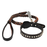 Pet beibei Leather Dog Leash Collar Set Medium Large S pu collar adjustment range (25-35cm) recommended 4.00 kg-9.50 kg Piece