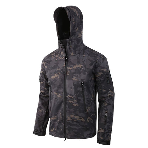 ESDY Men Softshell Jacket Outdoor Fleece Training Coat CCBK XXXL In Australia - Darrahopens