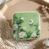 White Rose Makeup Bag Large Capacity Portable Storage Standard edition: moonlit white rose In Australia - Darrahopens