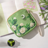 White Rose Makeup Bag Large Capacity Portable Storage Upgraded model: white rose under the moon In Australia - Darrahopens