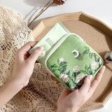 White Rose Makeup Bag Large Capacity Portable Storage Upgraded model: white rose under the moon In Australia - Darrahopens
