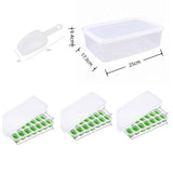 14 Cube Silicone Ice Tray with Lid Green Set In Australia - Darrahopens