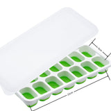 14 Cube Silicone Ice Tray with Lid Green Set In Australia - Darrahopens