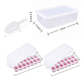 14 Cube Silicone Ice Tray with Lid Pink Set In Australia - Darrahopens