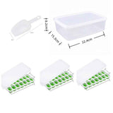 14 Cube Silicone Ice Tray with Lid Green Set In Australia - Darrahopens