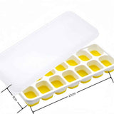 14 Cube Silicone Ice Tray with Lid Yellow Set In Australia - Darrahopens