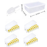 14 Cube Silicone Ice Tray with Lid Yellow Set