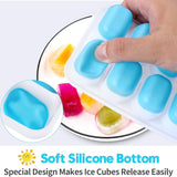 14 Cube Silicone Ice Tray with Lid Yellow Set In Australia - Darrahopens