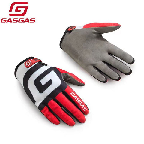 Gas Bicycle Gloves Nylon Thin Outdoor Red and white M