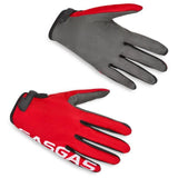 Gas Bicycle Gloves Nylon Thin Outdoor Red and white M