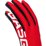 Gas Bicycle Gloves Nylon Thin Outdoor Red and white L