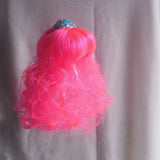 Pet Dog Cat Wig Hat Pink Wool