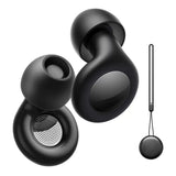 Silicone Earplugs Noise Reduction 28dB Sleep Waterproof Glossy noise-cancelling earplugs white + long silicone cord