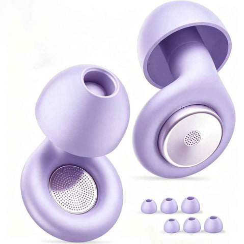 Silicone Earplugs Noise Reduction 28dB Sleep Waterproof New noise canceling earplugs purple In Australia - Darrahopens