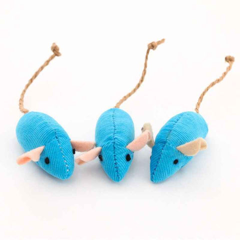 Cat Toy Catnip Mouse Pet Chew Play Blue No specifications