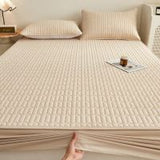 Washed Cotton Quilted Fitted Sheet Diamond