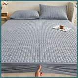Washed Cotton Quilted Fitted Sheet Diamond 90x200cm