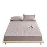 Washed Cotton Quilted Fitted Sheet Diamond 180x200cm