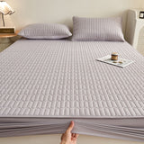 Washed Cotton Quilted Fitted Sheet Diamond 200x220cm In Australia - Darrahopens