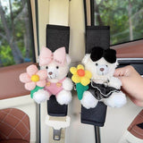 Plush Shoulder Pad Safety Belt Protector Xueyi White bear (holding bunny pink sweater) and black shoulder pads No specifications