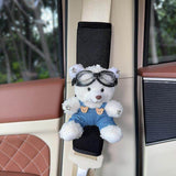 Plush Shoulder Pad Safety Belt Protector Xueyi White bear (light blue overalls bear) and a black shoulder pad No specifications In Australia - Darrahopens