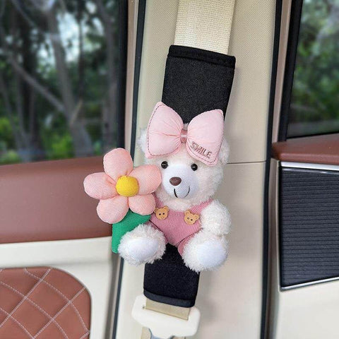 Plush Shoulder Pad Safety Belt Protector Xueyi White bear (pink overalls) and black shoulder pads No specifications