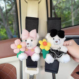 Plush Shoulder Pad Safety Belt Protector Xueyi White bear (pink overalls) + white bear (sunflower black No specifications In Australia - Darrahopens
