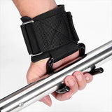 QZE Double Hook Wristband Pair for Pull Up Bar Double hook wristbands [pair] In Australia - Darrahopens