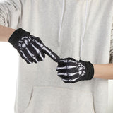 LOHAS FOX Skeleton Rose Motorcycle Gloves Pink rose