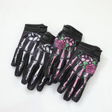 LOHAS FOX Skeleton Rose Motorcycle Gloves White skeleton In Australia - Darrahopens