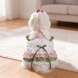 Pet Dress Princess Style Polyester Cotton Spring Summer Party cake skirt M (bust 40cm, back length 30cm) In Australia - Darrahopens