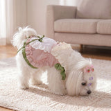 Pet Dress Princess Style Polyester Cotton Spring Summer Party cake skirt M (bust 40cm, back length 30cm) In Australia - Darrahopens